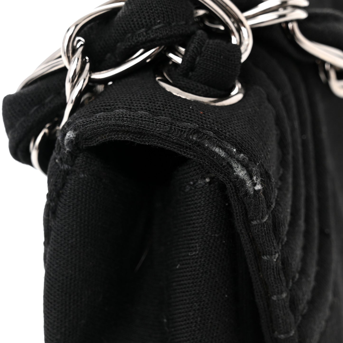 Jersey Quilted Single Flap Black