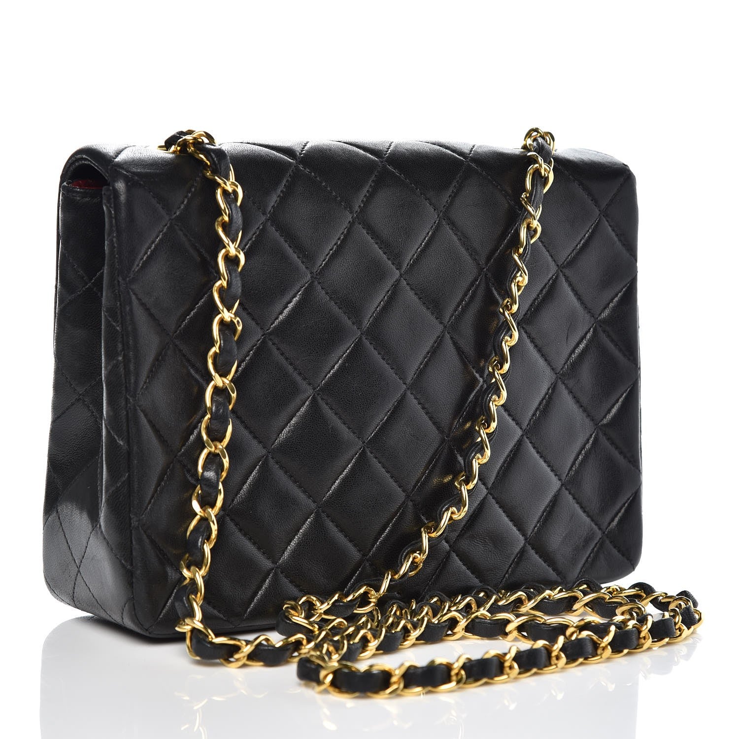 Chanel Lambskin Quilted Mini Square Flap Black 3 of 14