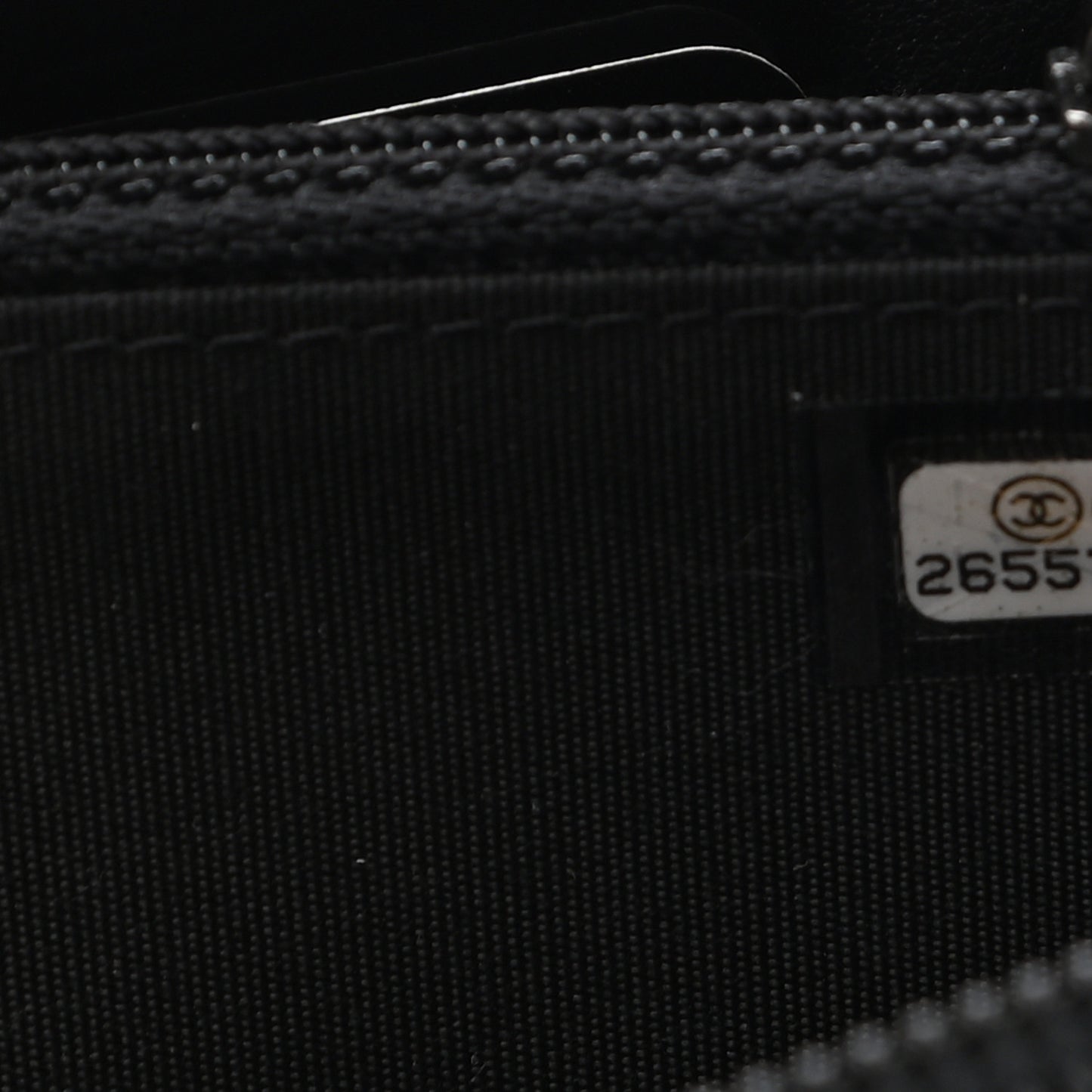 Caviar Quilted Small Boy Zip Around Wallet Black