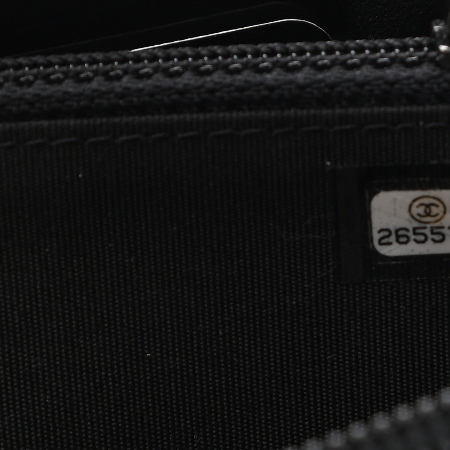 Chanel Caviar Quilted Small Boy Zip Around Wallet Black 8 of 8