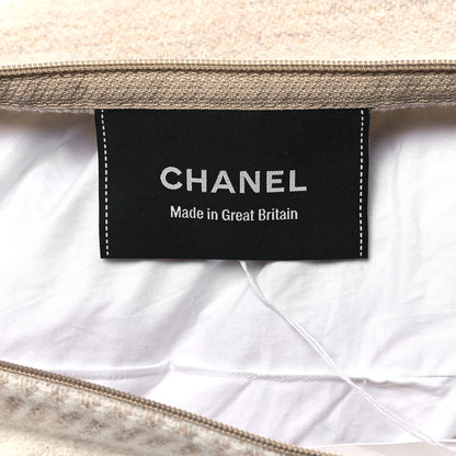Chanel Merino Wool Cashmere CC Pillow Beige Off White 3 of 3