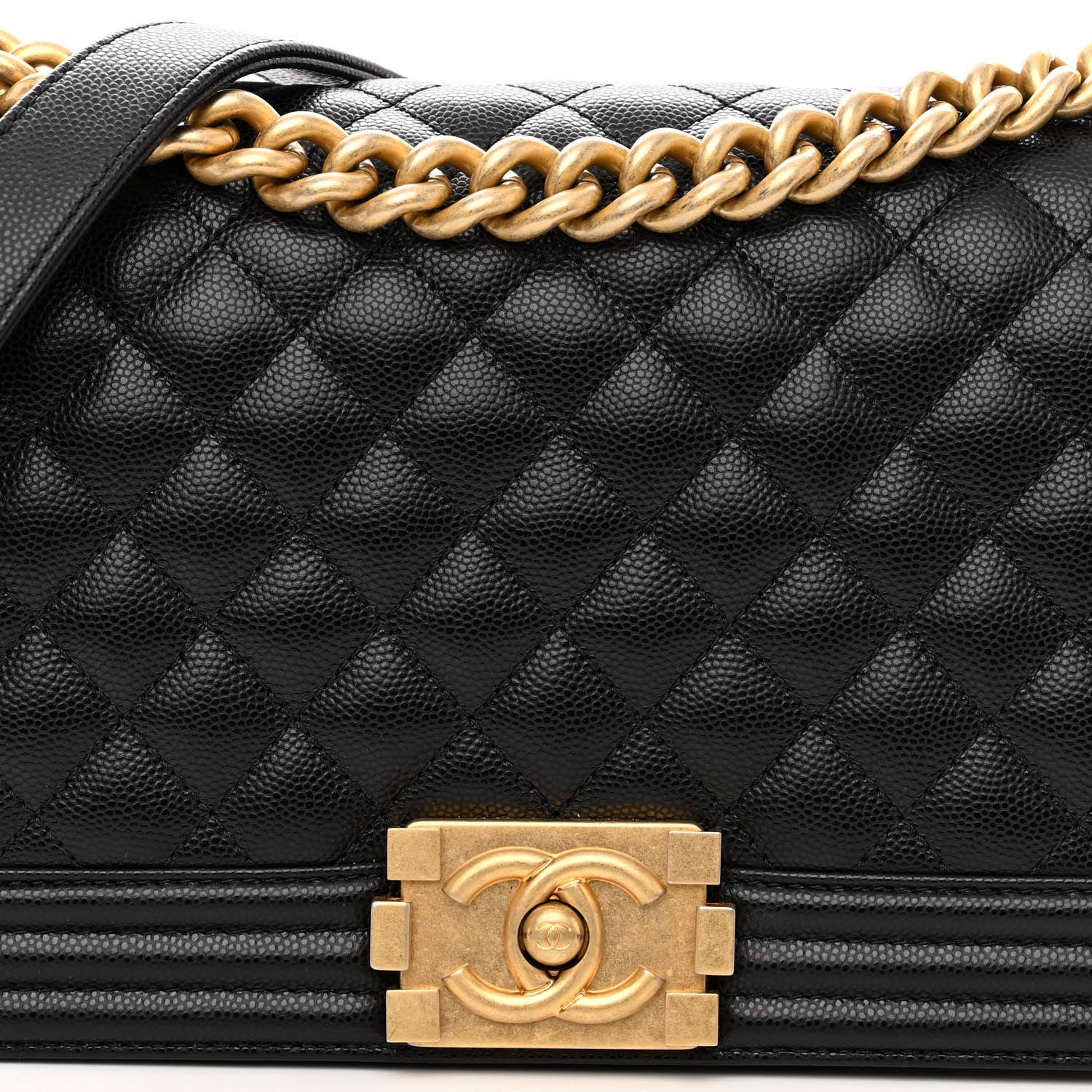 Chanel Caviar Quilted Medium Boy Flap Black 6 of 8