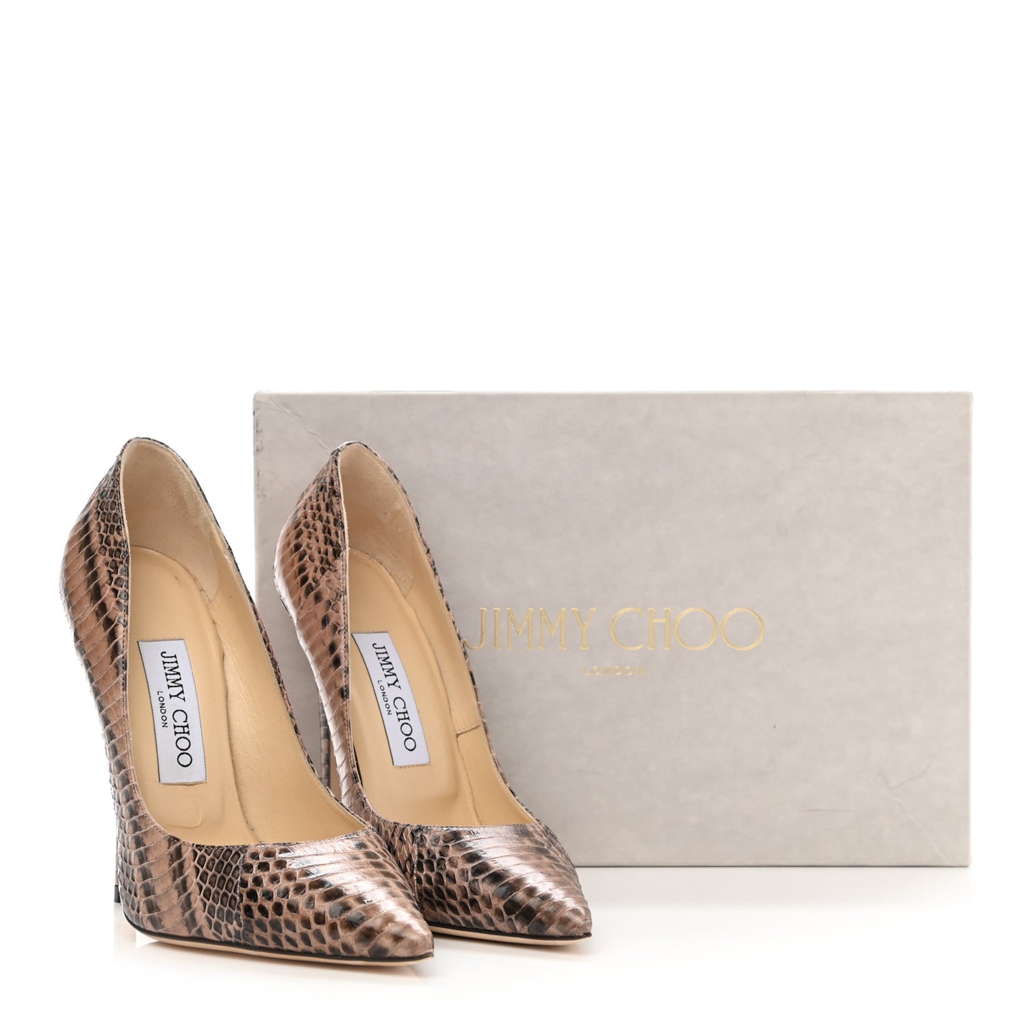 Elaphe Snakeskin 100 Pumps 37 Blush