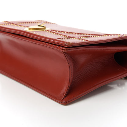 Christian Dior Calfskin Studded Medium Diorama Flap Bag Red 7 of 11