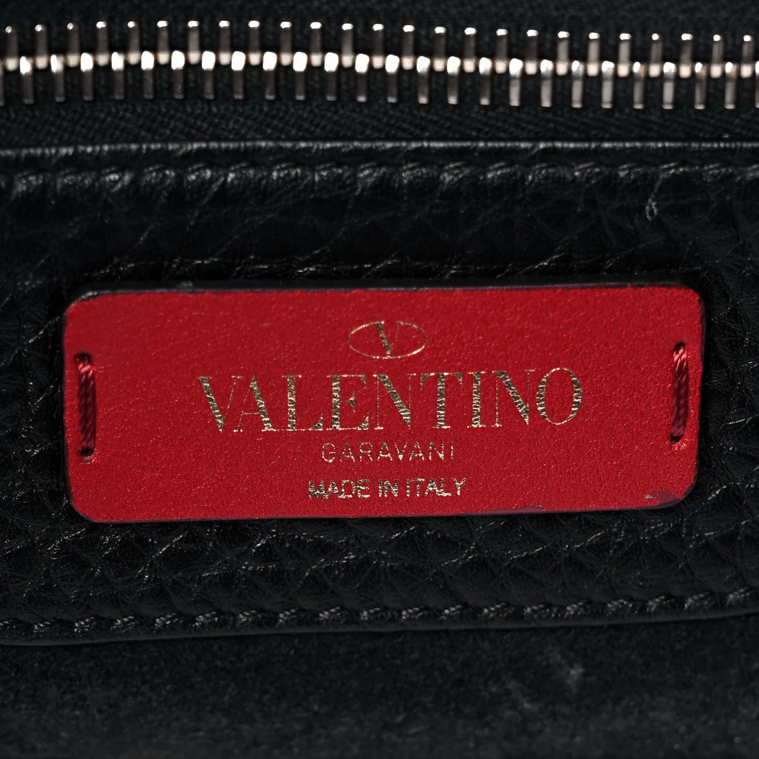 Valentino Garavani Grained Calfskin Rockstud Shoulder Tote Black 6 of 10