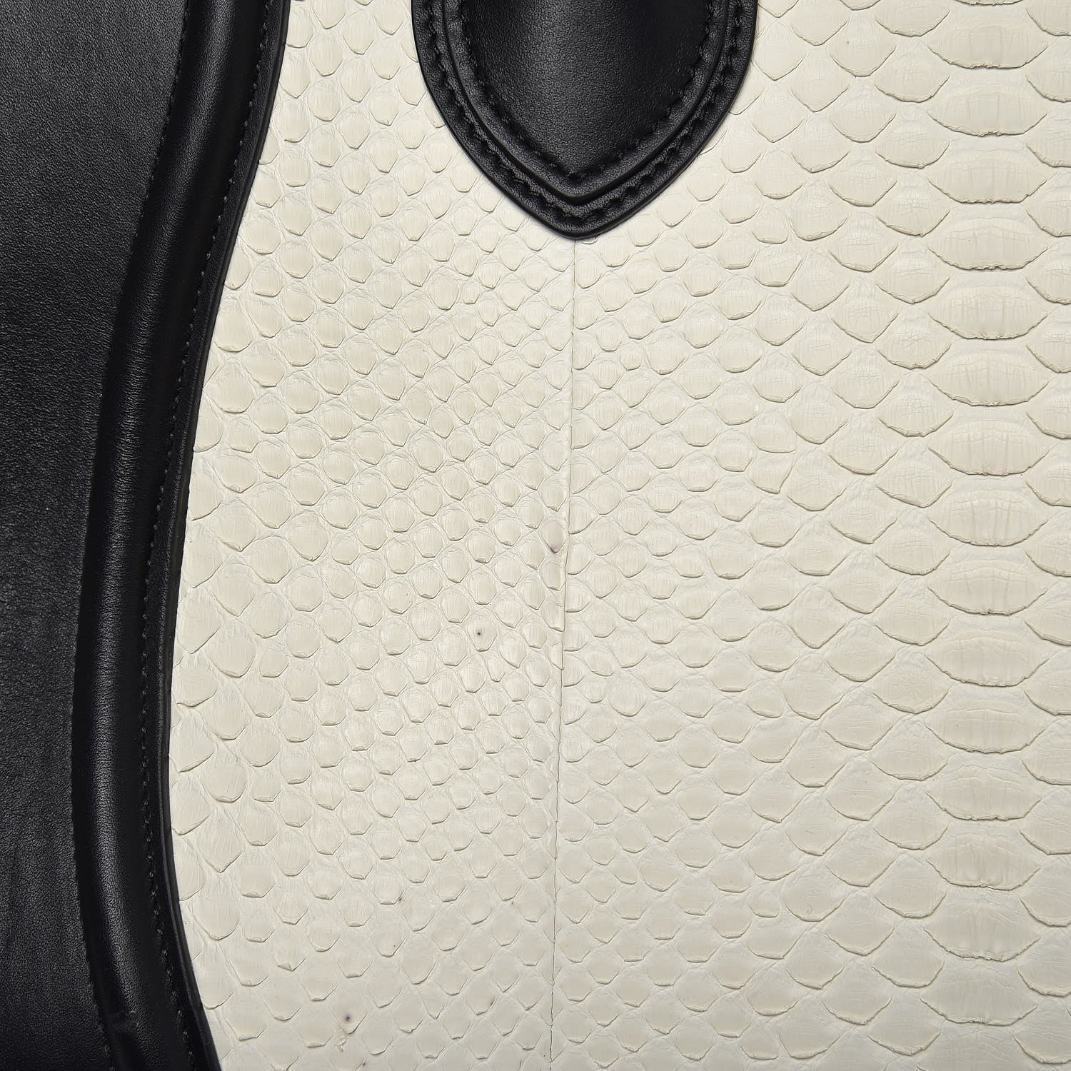 Celine Python Smooth Calfskin Mini Luggage Black White 10 of 10
