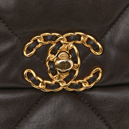 Chanel Lambskin Quilted Medium Chanel 19 Flap Dark Brown 12 of 13