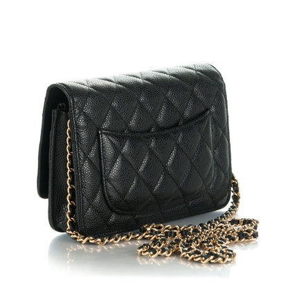 Chanel Caviar Quilted Wallet On Chain WOC Black 3 of 8
