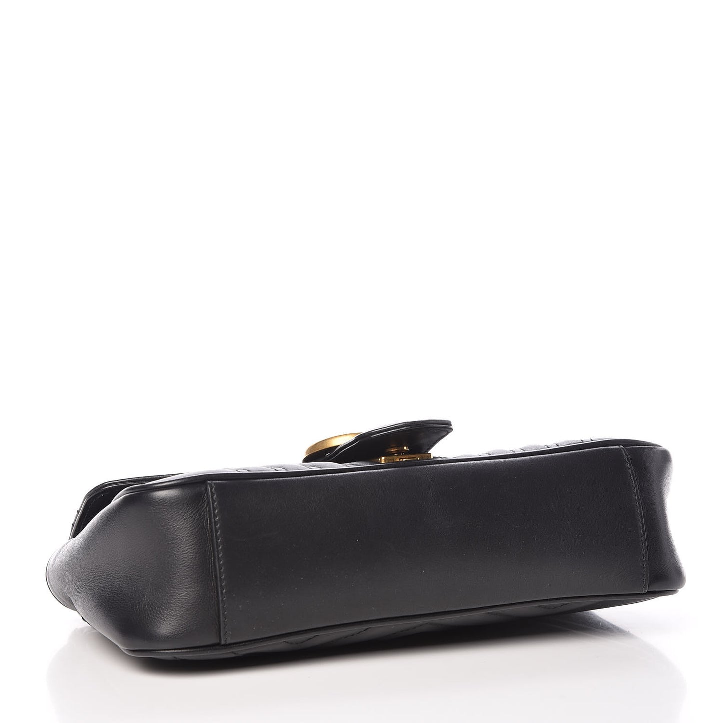 Calfskin Matelasse Small GG Marmont Shoulder Bag Black