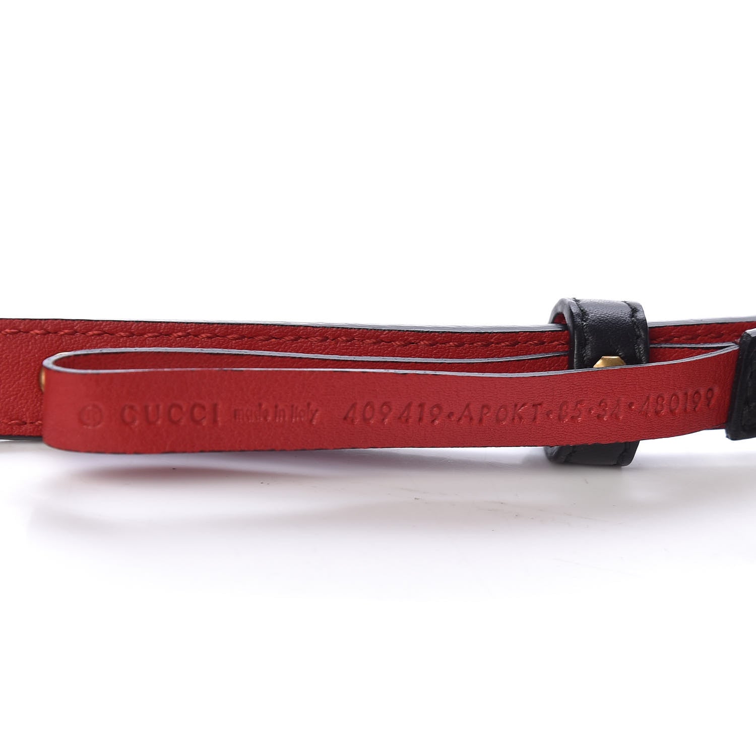 Gucci Calfskin Skinny Studded Feline Belt 85 34 Black 6 of 6