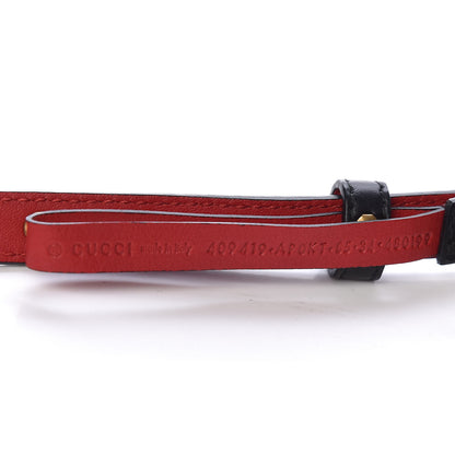 Gucci Calfskin Skinny Studded Feline Belt 85 34 Black 6 of 6