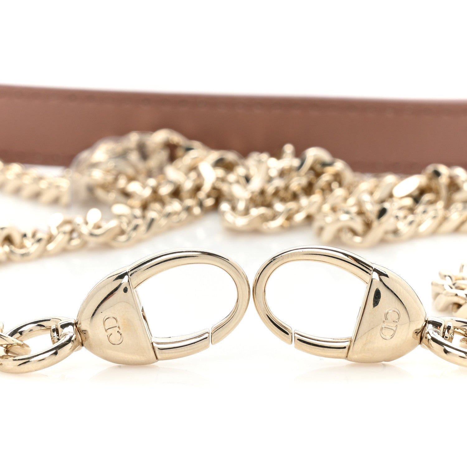 Christian Dior Lambskin Mini Lady Dior Chain Shoulder Strap Petal Brick 3 of 4