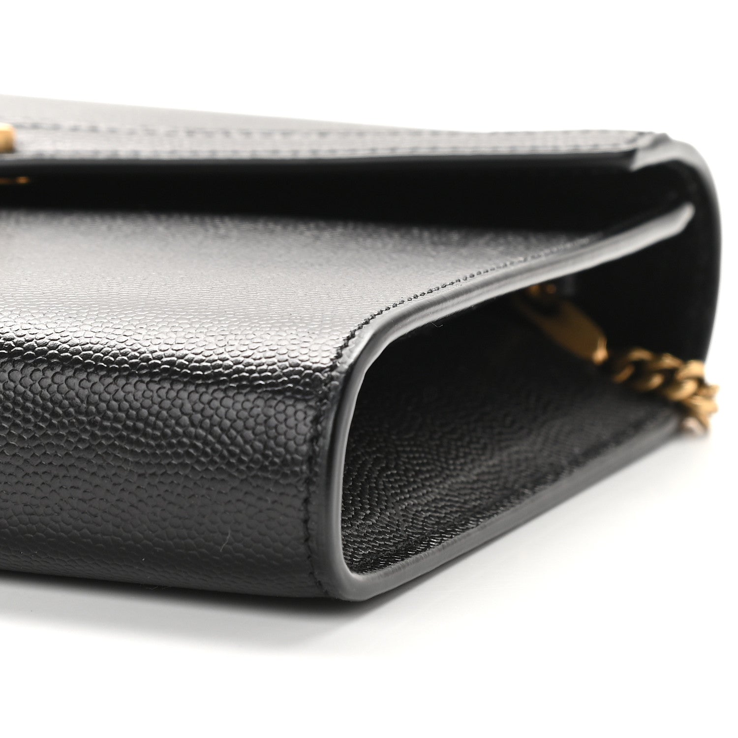 Saint Laurent Grain De Poudre Monogram Cassandra Chain Wallet Black 8 of 8