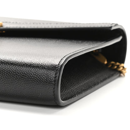 Saint Laurent Grain De Poudre Monogram Cassandra Chain Wallet Black 8 of 8