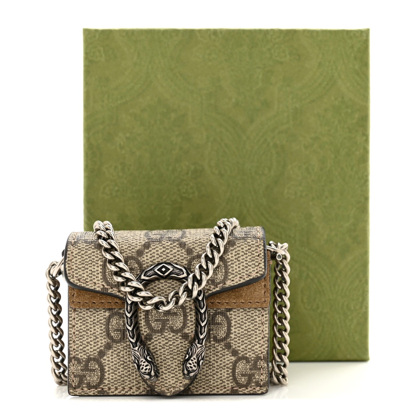 GG Supremem Monogram Suede Cudu Dionysus AirPods Case Beige Ebony Taupe