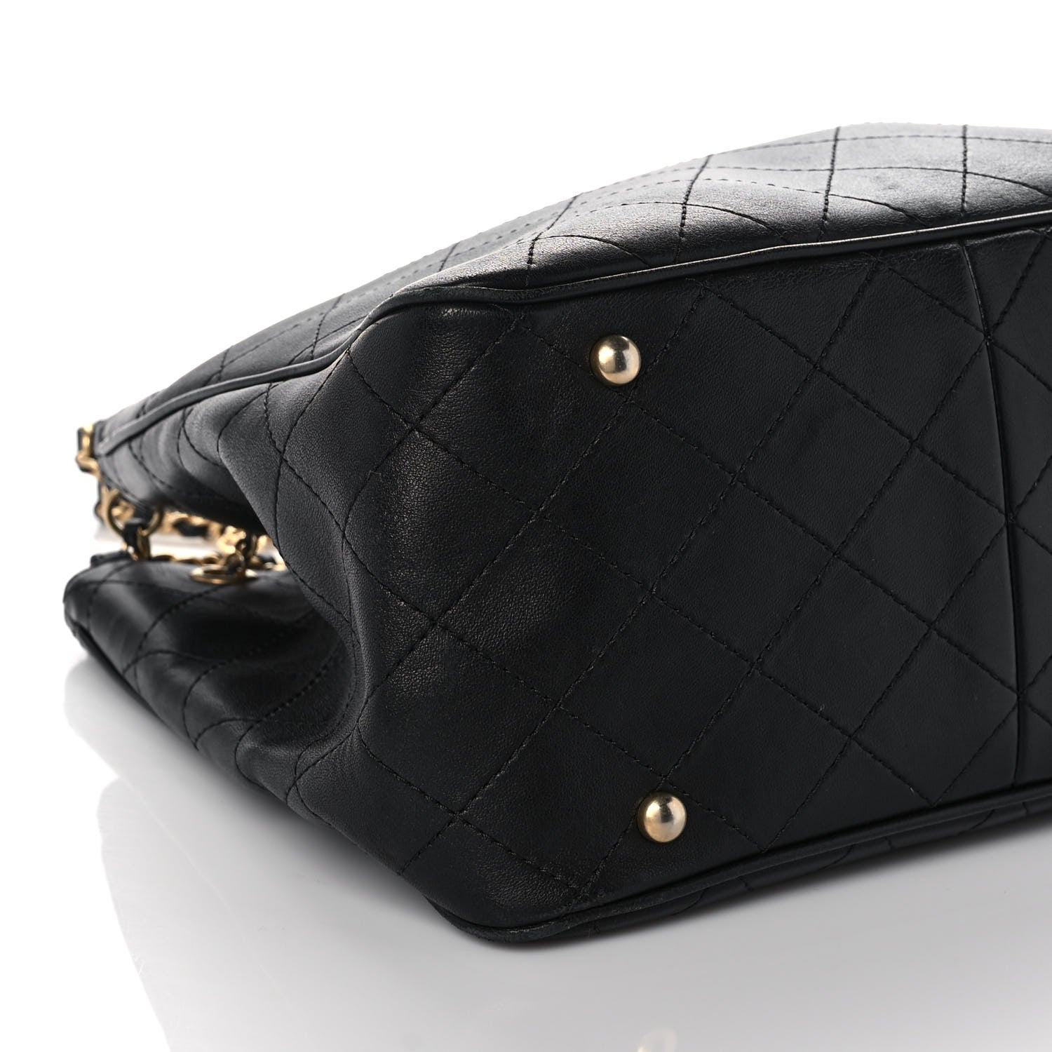 Chanel Calfskin Stitched Egyptian Amulet Drawstring Bag Black 8 of 11