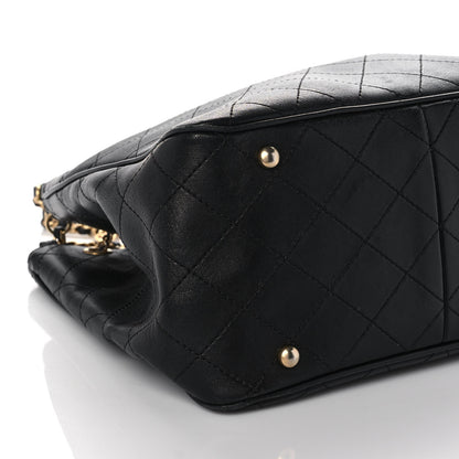 Chanel Calfskin Stitched Egyptian Amulet Drawstring Bag Black 8 of 11