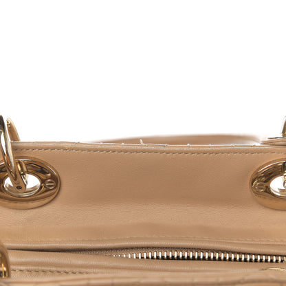 Christian Dior Lambskin Cannage Medium Lady Dior Beige 14 of 18