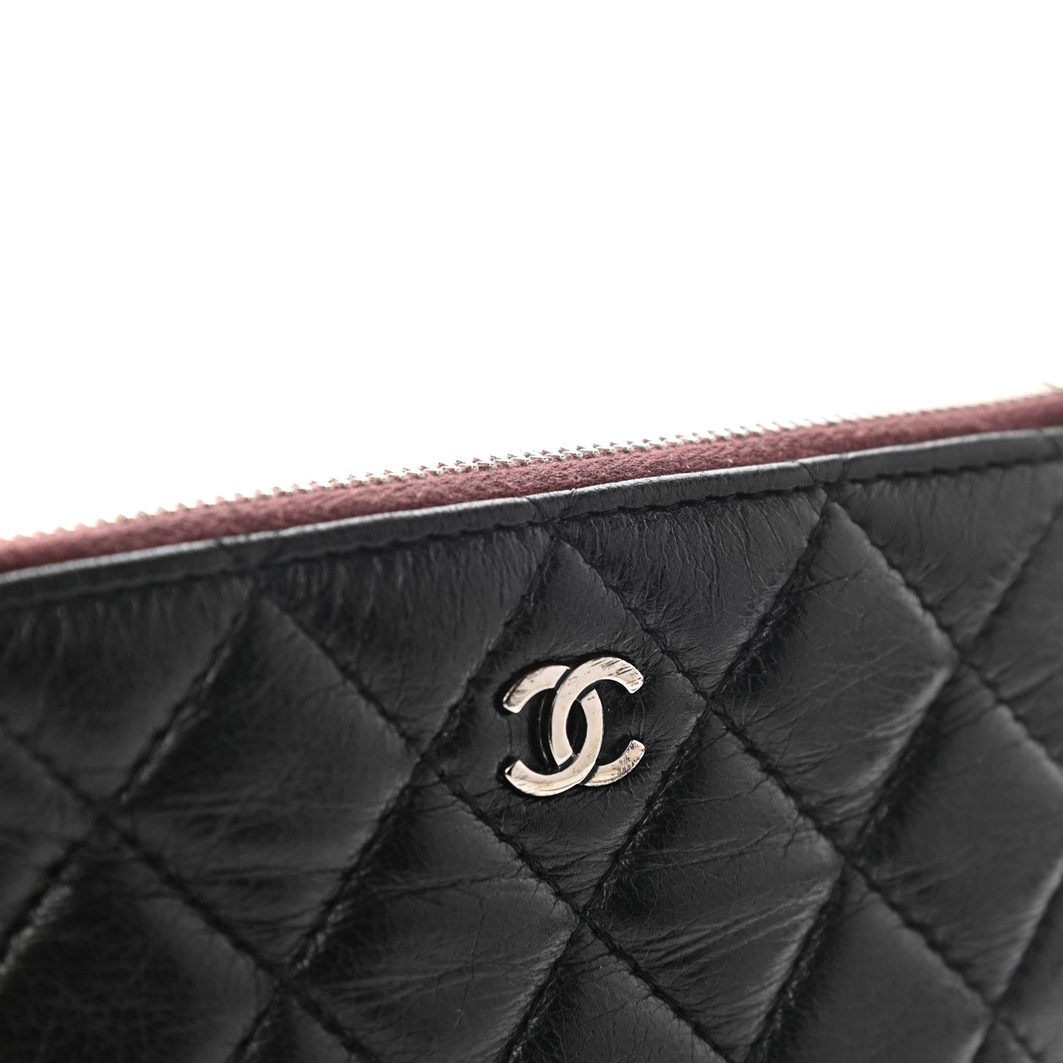 Chanel Lambskin Quilted Small Cosmetic Case Black 9 of 10