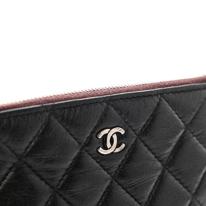 Chanel Lambskin Quilted Small Cosmetic Case Black 9 of 10