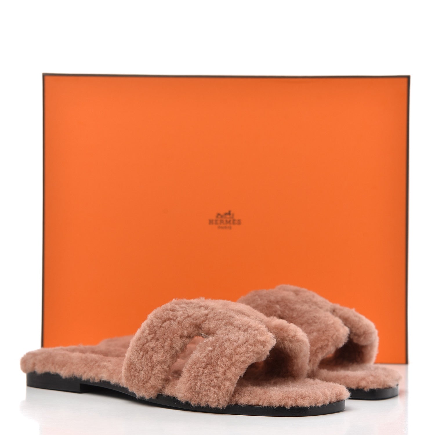 Hermes Woolskin Oran Sandals 37 Rose Aube 12 of 12