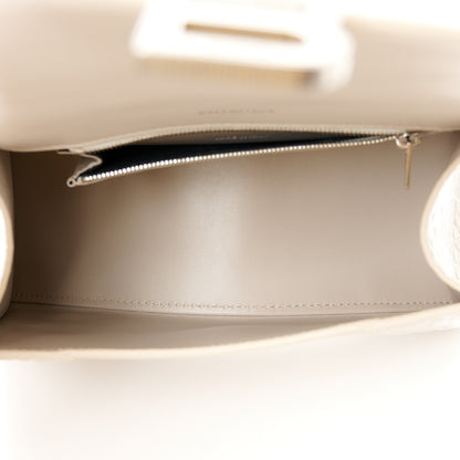 Balenciaga Shiny Calfskin Crocodile Embossed Small Hourglass Top Handle Bag Cold Beige 5 of 10
