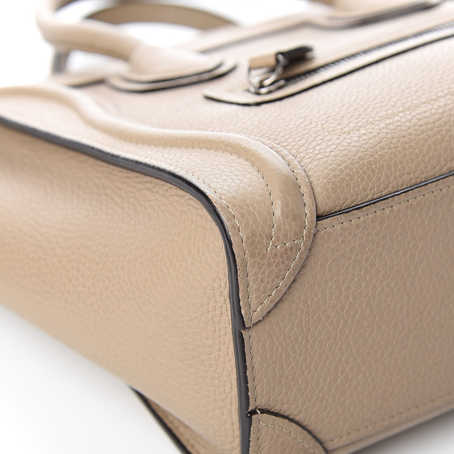 Drummed Calfskin Nano Luggage Dune
