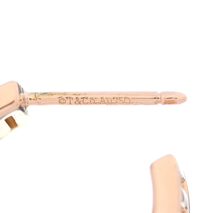 Tiffany 18K Rose Gold Mini Atlas Hoop Earrings 3 of 6