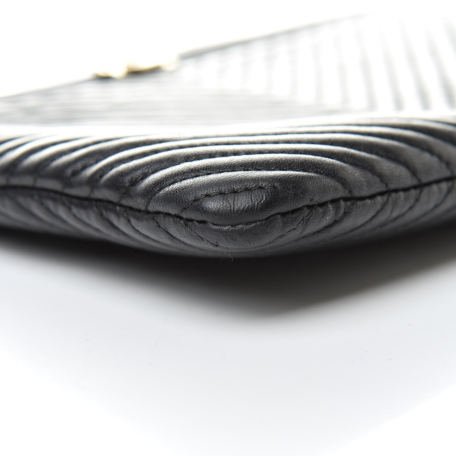 Chanel Calfskin Chevron Medium Boy Cosmetic Case Black 8 of 11