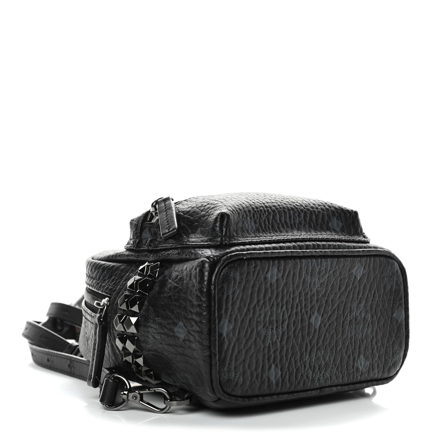 MCM Visetos Side Stud X-Mini Stark Bebe Boo Backpack Black 3 of 5