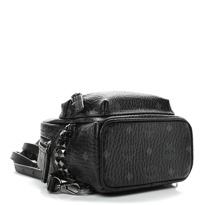 MCM Visetos Side Stud X-Mini Stark Bebe Boo Backpack Black 3 of 5