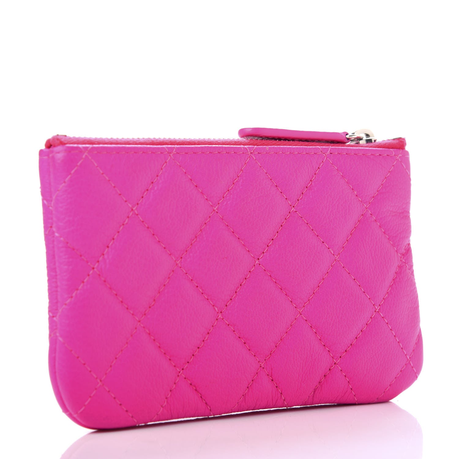Chanel Goatskin Quilted Small Reissue Cosmetic Case Pink 3 of 8