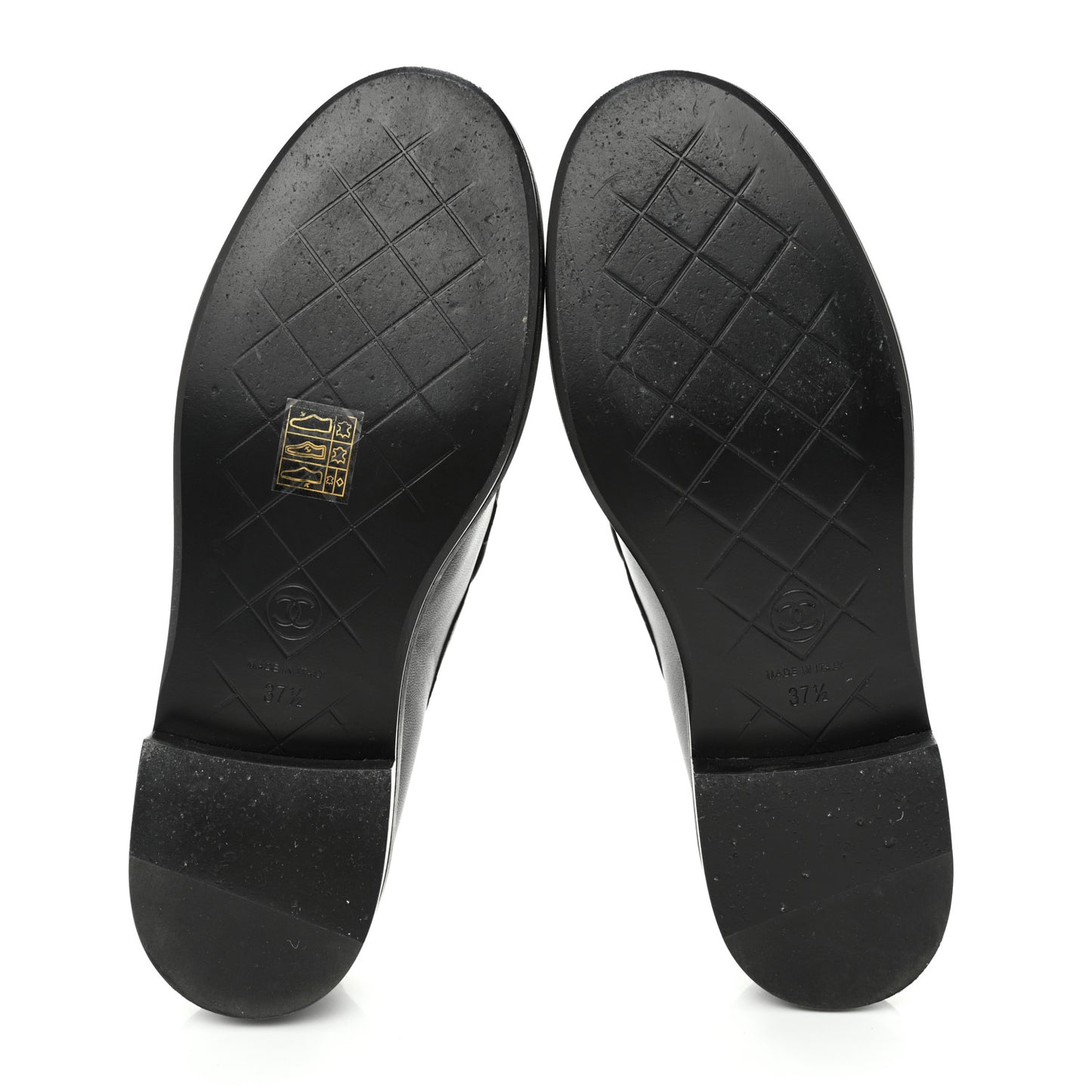 Lambskin Quilted CC Turnlock Loafers 37.5 Black