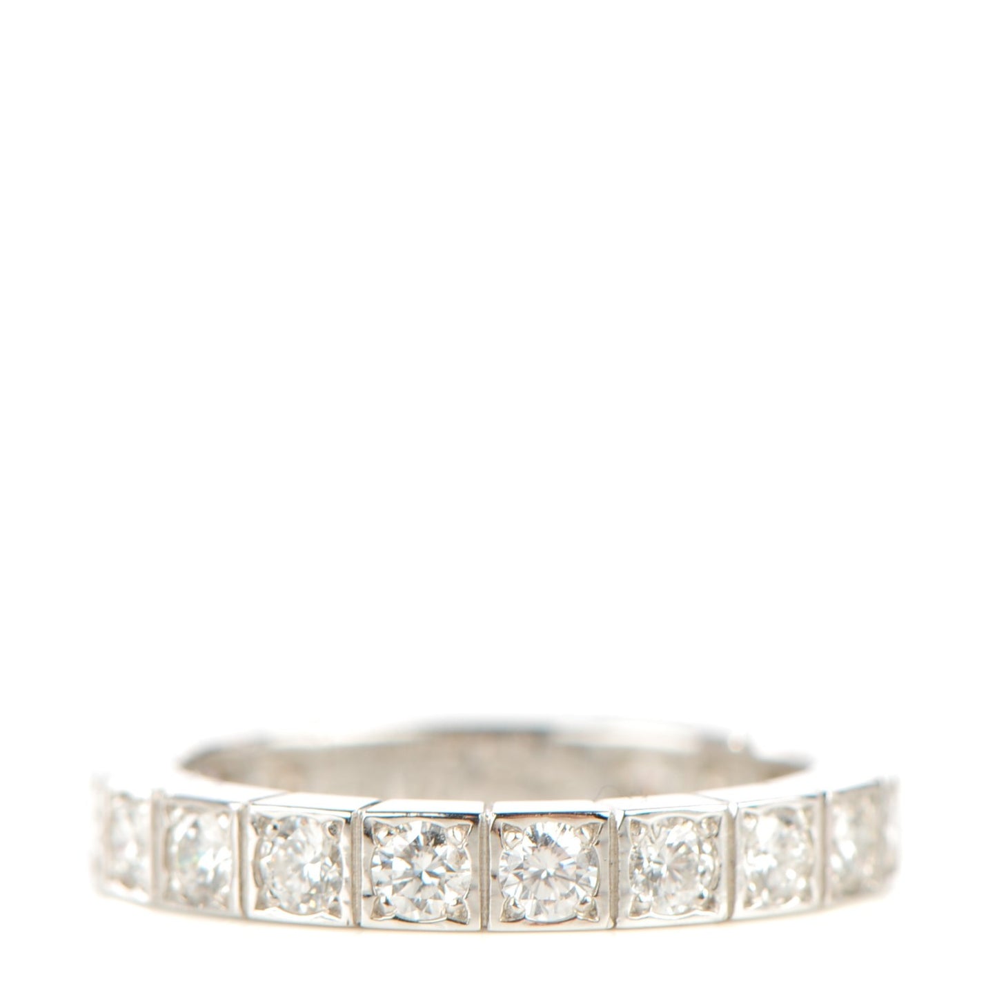 18K White Gold Diamond 3mm Lanieres Ring 50 5.25