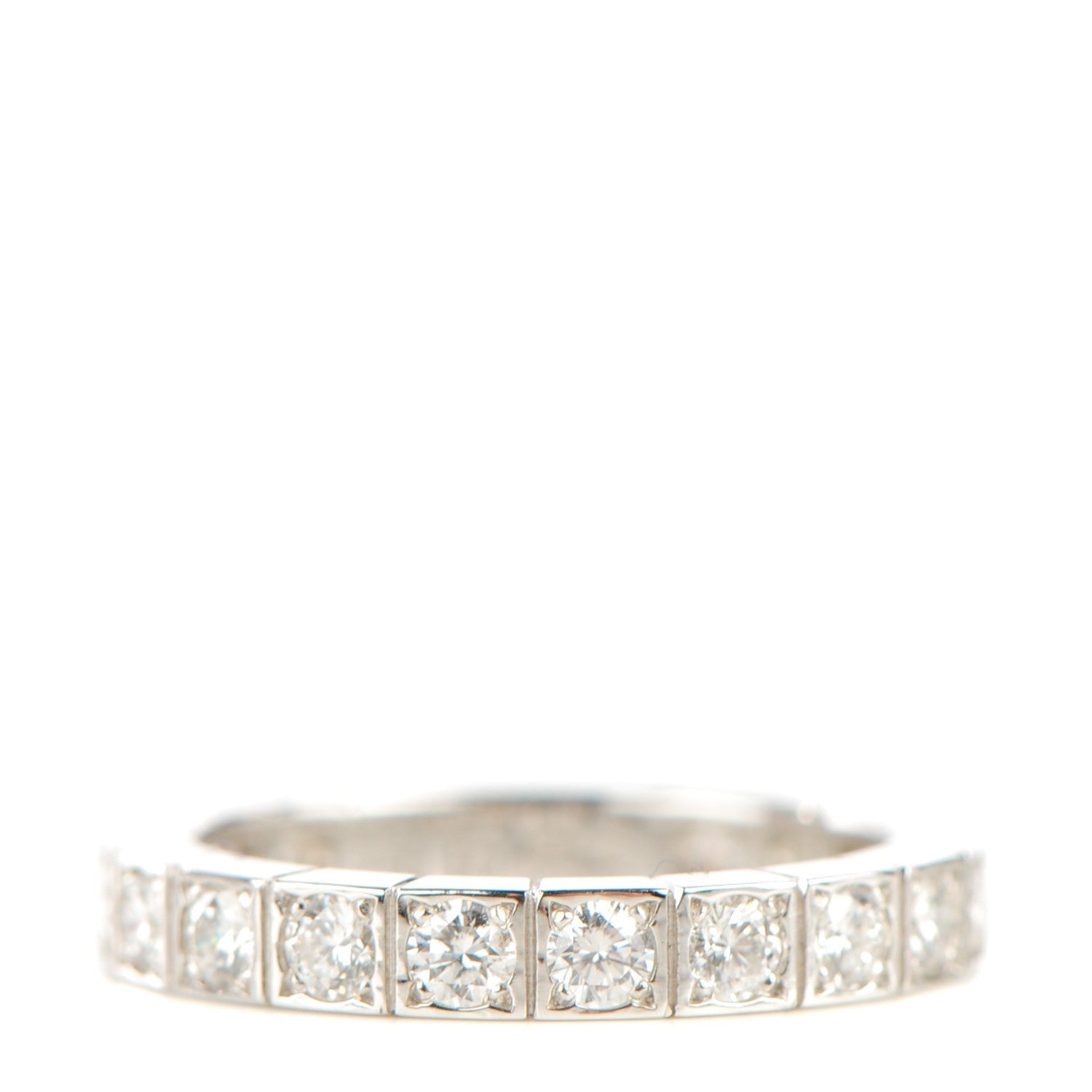 Cartier 18K White Gold Diamond 3mm Lanieres Ring 50 5.25 1 of 4