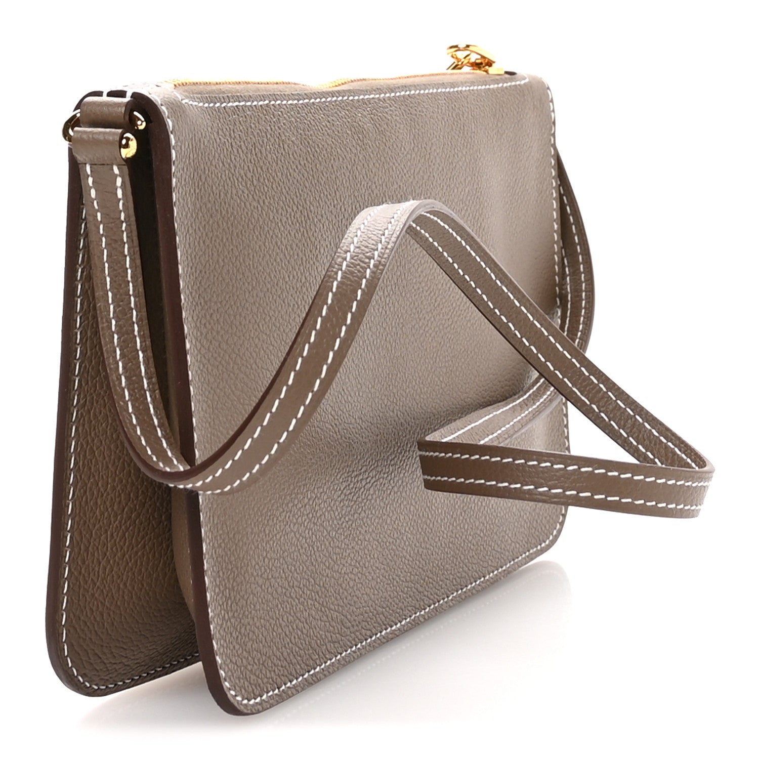 Hermes Evercolor Chaine d'Ancre Zipengo Pochette To Go Etoupe 3 of 11