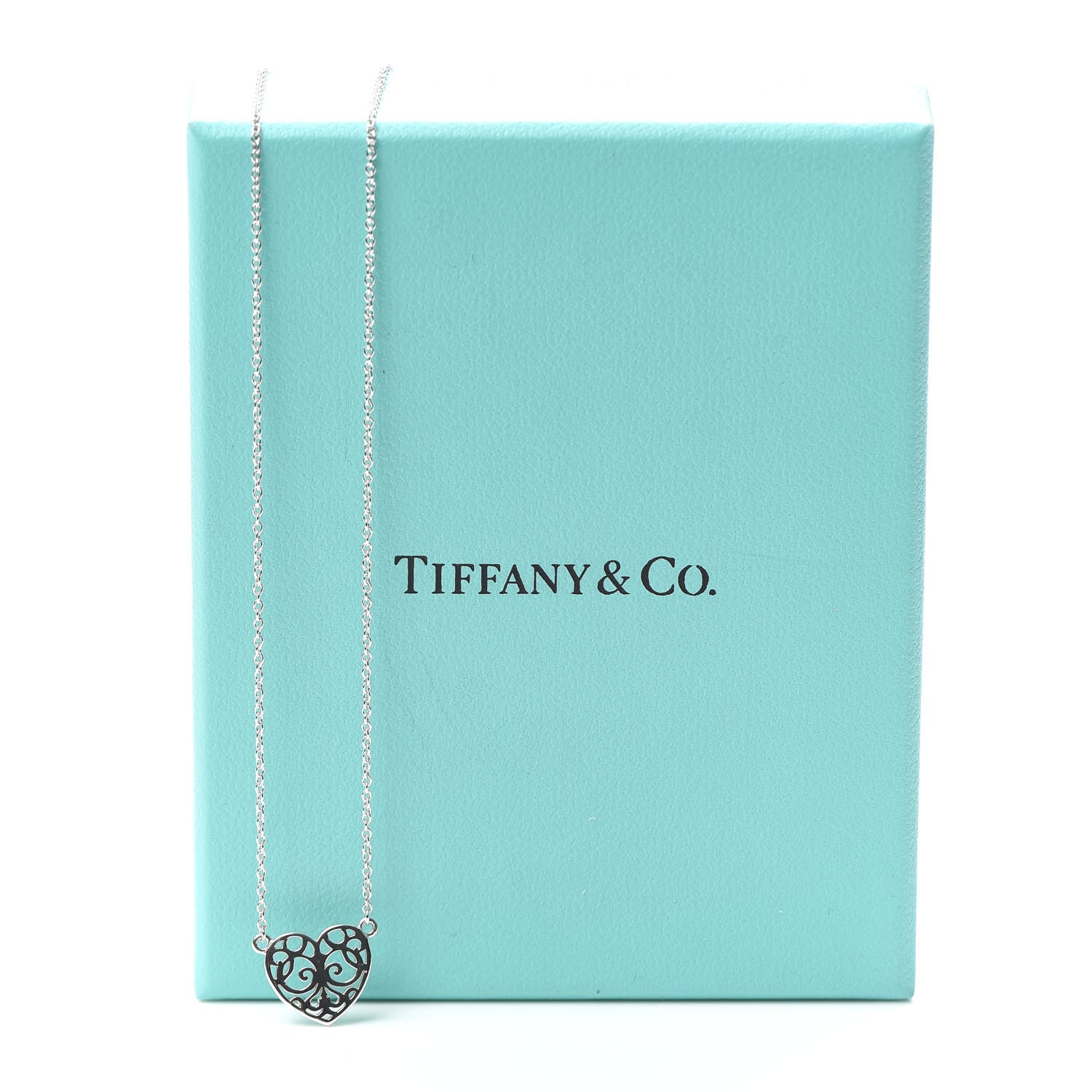 Tiffany Sterling Silver Small Enchant Heart Pendant Necklace 6 of 6