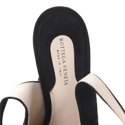 Bottega Veneta Suede Intrecciato Wedge Sandals 38 Black 7 of 10
