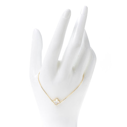 Van Cleef & Arpels 18K Yellow Gold Mother of Pearl Sweet Alhambra Bracelet 2 of 8