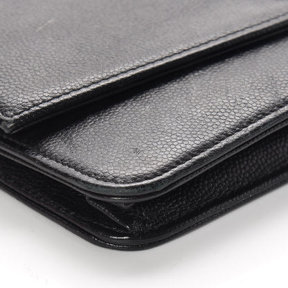 Chanel Caviar Sevruga Wallet On Chain WOC Black 17 of 22