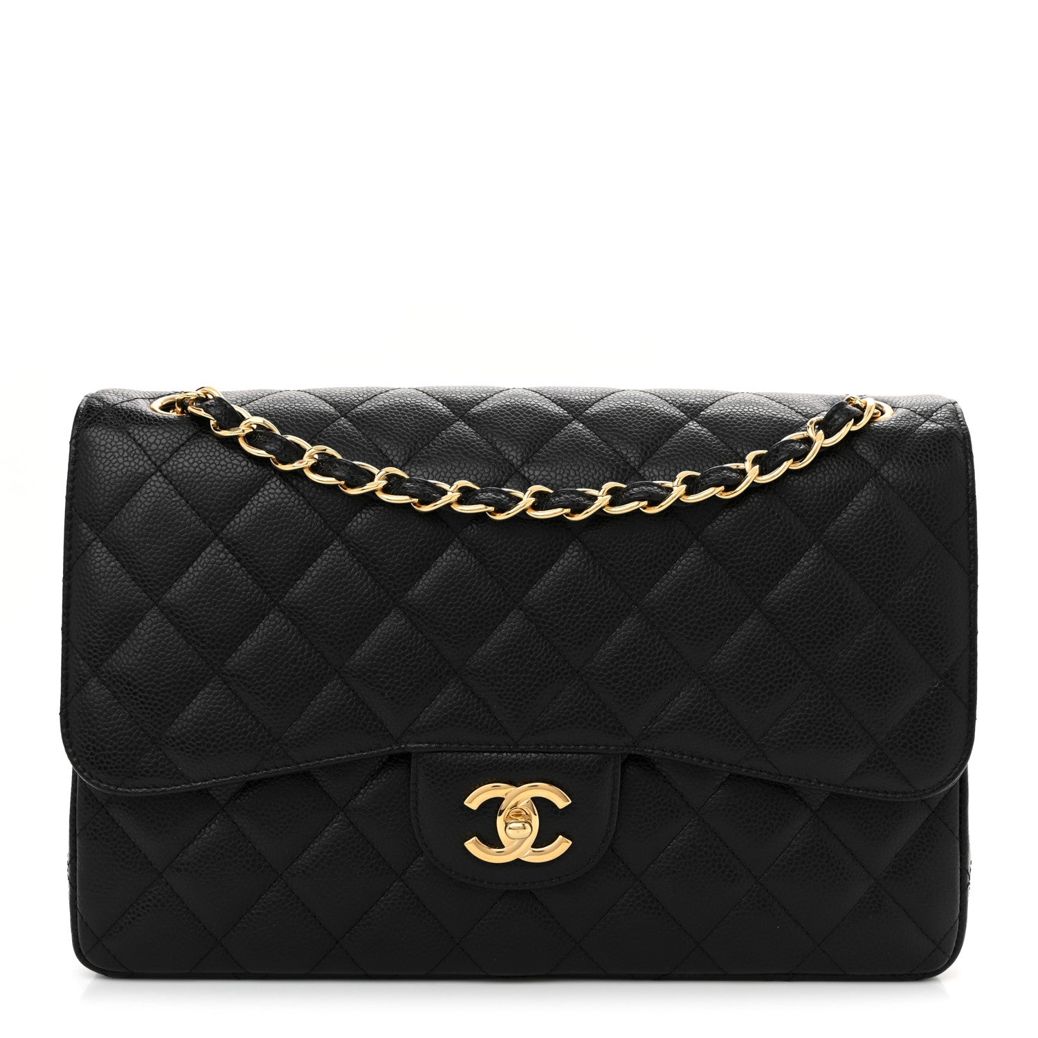 Chanel Caviar Quilted Jumbo Double Flap Black 1 of 11