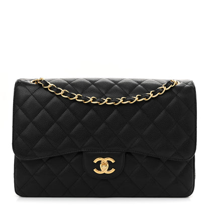 Chanel Caviar Quilted Jumbo Double Flap Black 1 of 11