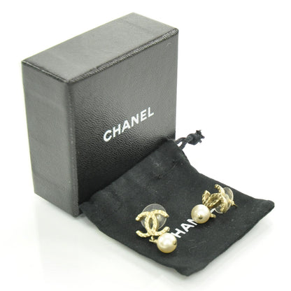 Chanel Quilted CC Pearl Dangle Earrings 3 of 4
