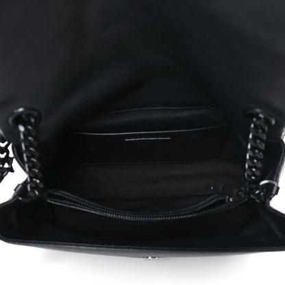 Saint Laurent Grain De Poudre Medium West Hollywood Monogram Fold-Over Black 5 of 9
