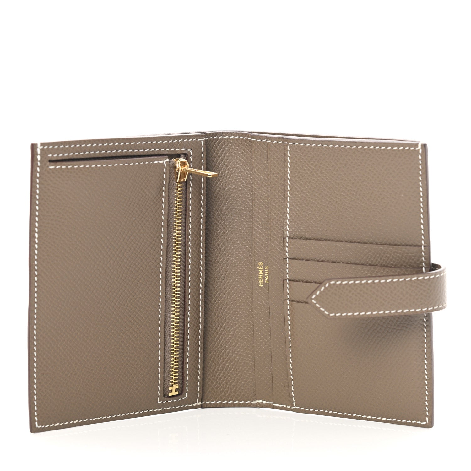 Hermes Epsom Bearn Compact Wallet Etoupe 5 of 9