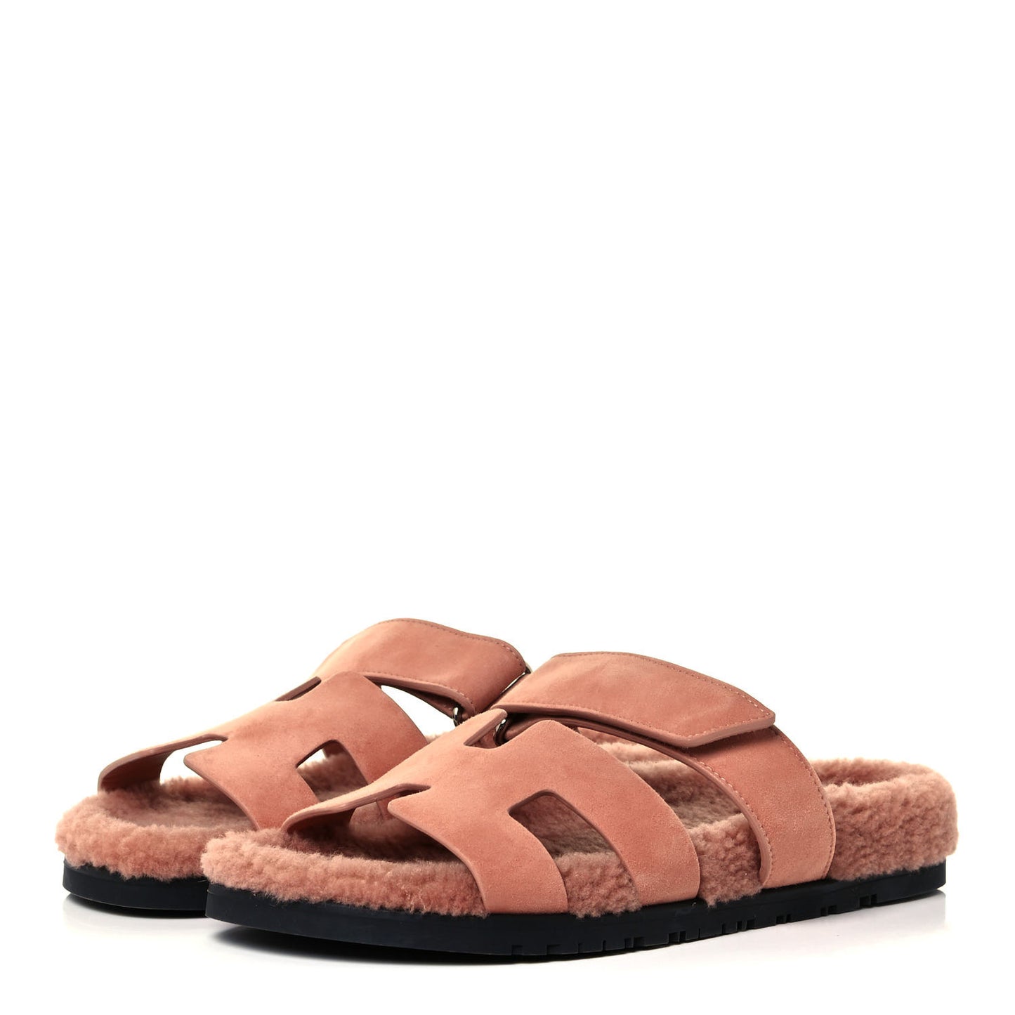 Suede Goatskin Woolskin Womens Chypre Sandals 40 Rose Aube