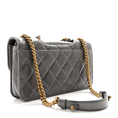 Chanel Glazed Calfskin Medium Perfect Edge Flap Grey 3 of 14