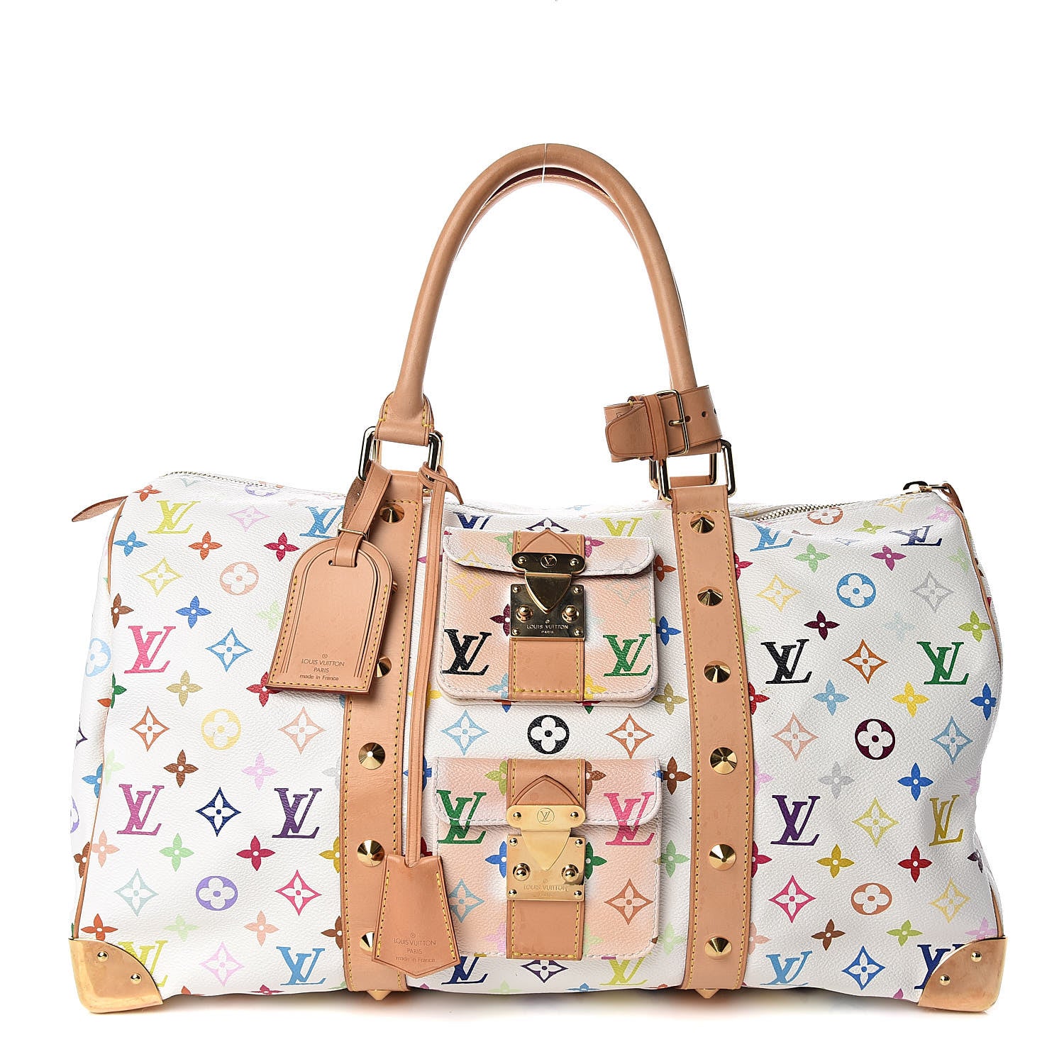 Louis Vuitton Monogram Multicolor Keepall 45 White 1 of 16
