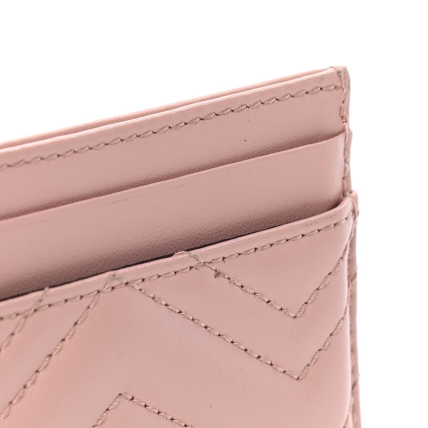 Gucci Calfskin Matelasse GG Marmont Card Holder Perfect Pink 5 of 9