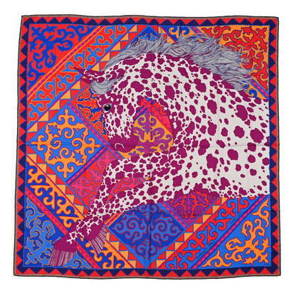 Hermes Cashmere Silk Appaloosa Des Steppes Shawl 140 1 of 5
